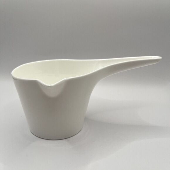 Fortressa Fortaluxe Super White Sauce Pan Gravy Boat Ceramic 4” Diameter - Picture 1 of 7